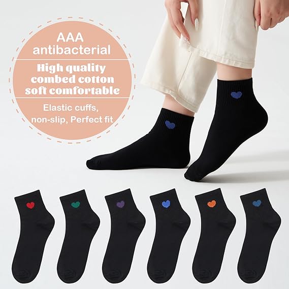 Women's Ankle Crew Cotton Socks